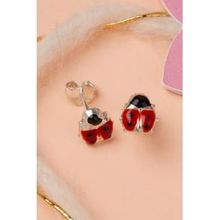 Elika Silver Uğur Böceği Model 925 Ayar Gümüş Çocuk Küpesi