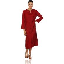 Eliş Şile Bezi 222.02 Kaftan Bordo Simli Kadın Elbise