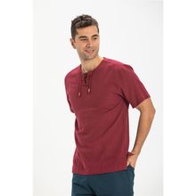 Eliş Şile Bezi 3069 Koyu Petrol Kısa Kol Zımbalı Erkek T-Shirt