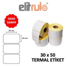Elit Rulo 30x50 1000 Adet Termal Barkod Etiketi