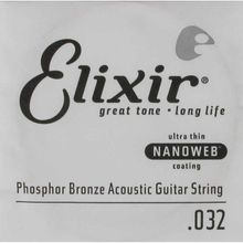 Elixir 14132 32 Nanoweb Phosphor Bronze Tek Akustik Gitar Teli