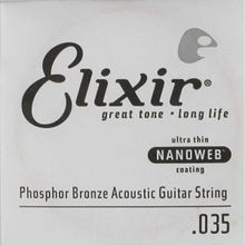 Elixir 14135 35 Nanoweb Phosphor Bronze Tek Akustik Gitar Teli