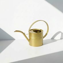 Ella 1 Litre Metal Çiçek Saksı Sulama Kabı - Modern Dekoratif Çok Amaçlı Sulak - Altın