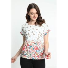 Ella 5010038 Taba Camelia Kadın Desenli Bluz
