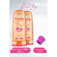 Elseve Dream Long Onarıcı 2x360 ml Saç Kremi + Tarka Mavi Yüz Temizleme Fırçası
