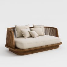 Elysian Lounger Masif Ceviz Bahçe Yatağı