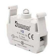 Emas 12-30VAC-DC B9 Sinyal Yeşil Ledli Blok