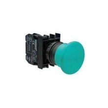 Emas B200MY B Serisi Plastik 1NC Yaylı 40 mm Mantar Yeşil 22 mm Buton