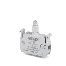 Emas CBB 100-230V AC Beyaz Ledli Sinyal Blok Butonu