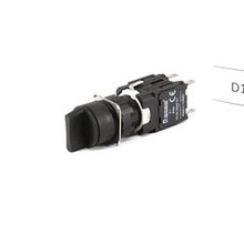 Emas D101YS30 2NA 16mm Siyah Yuvarlak Seçici Buton