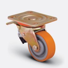 Emes ED01 VKP 100F Frenli 100 mm 350 kg Döner Tablalı Döküm Teker