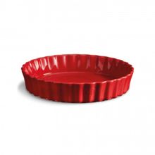 Emile Henry EH346028 Yuvarlak 28 cm Kırmızı Burgundy Tart Börek Flan Kabı