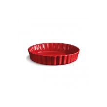 Emile Henry EH346032 Yuvarlak 32 cm Kırmızı Burgundy Tart Börek Flan Kabı