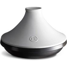 Emile Henry EH776632 32 cm 4 lt Slate Beyaz Kapaklı Slate İnduksiyon Uyumlu Tajin