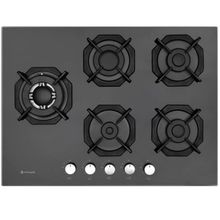 Eminçelik EC-AH 2250 SBW BG70 Ankastre 70 cm 5 Gözlü Siyah Cam Ocak