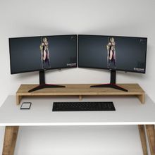 Emkawood Carry Meşe Monitör Yükseltici Soundbar Stand