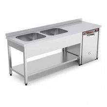 Empero EMP.E.72085-2EMT-R Alt Raflı 200x70x85 cm 2 Evyeli Tezgah Sağ