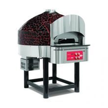 Empero EMP.SPO.02-D-BR-LPG Dijital Gazlı Döner Taban 9 Pizza Kapasiteli Kırmızı Siyah LPG'li Pizza Fırını