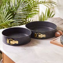 Emsan Circle 24-28 cm Gold 2'li Kelepçeli Kek Kalıbı Seti