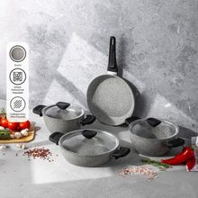 Emsan Fortis Gri Granit 7 Parça Tencere Seti