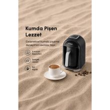 Emsan Kumda Türk Kahve Makinesi Siyah 5 Fincan Kapasiteli 735 W