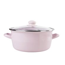 Emsan Pembe Pastel Emaye 24 Cm Kızartma Tenceresi