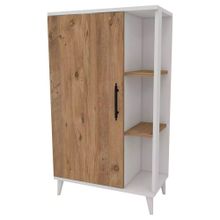 Enda Home Collection 6 Raflı Kapaklı 97x65x32 CM Çam Beyaz Çok Amaçlı Dolap