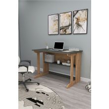 Enda Home Pillar Kütüphaneli Geniş 100x56 cm Çam Antrasit Çalışma Masası