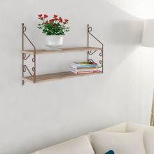 Endpa Seramoni Dikdörtgen Sarı 2 Raflı Salon Dekoratif Raf Seti