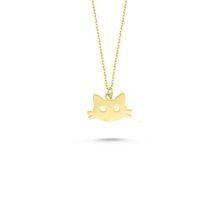 Engin Gold 14k Altın Minik Kedi Kolye