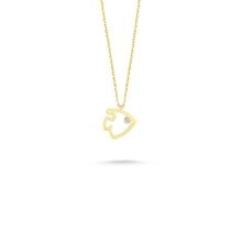 Engin Gold 14k Altın Tektaş Balık Kolye