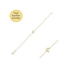 Engin Kuyumculuk 14 Ayar Altın P Harfli Bileklik