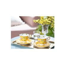 English Home 10031376 Vanilla New Bone China 2'li 90 ml Sarı Kahve Fincan Takımı