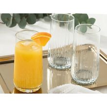 English Home Koza Cam 360 ml 3'lü Şeffaf Meşrubat Bardağı