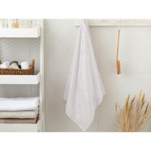 English Home Leafy Bambu 70x140 cm Beyaz Banyo Havlusu