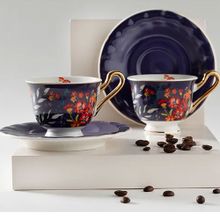 English Home Miranda New Bone China 4 Parça 2 Kişilik 90 ML Lacivert Kahve Fincan Takımı
