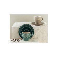 English Home Rila Stoneware Bej Yeşil 2'li Çay Fincanı Takımı