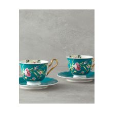 English Home Vanilla New Bone China Turkuaz 2 Kişilik Kahve Fincan Takımı