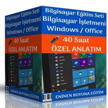 Enine Boyuna Bilgisayar Eğitim Seti 40 Saat Özel Anlatım
