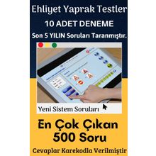 Enine Boyuna Eğitim 10’lu Ehliyet Deneme Yaprak Test