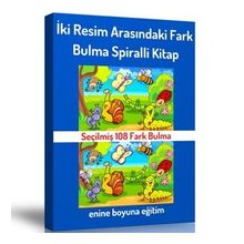 Enine Boyuna Eğitim - İki Resim Arasındaki Fark Bulma Kitabı