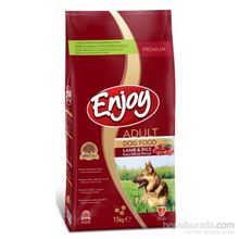 Enjoy Kuzu Etli ve Pirinçli 15 KG Yetişkin Kuru Köpek Maması