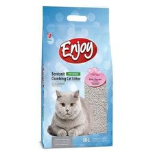 Enjoy Topaklanan Bebek Pudra Kokulu Bentonit 10 lt Doğal Kedi Kumu