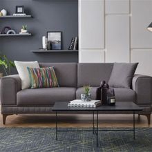 Enza Home 11804 Pavia Örme Kumaş Gri 2'li Koltuk