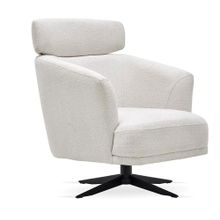 Enza Home 15602 Swan Döner Başlıklı Buklet Kumaş Beyaz Berjer