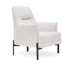 Enza Home 16007 Terra Keten Dokulu Beyaz Berjer