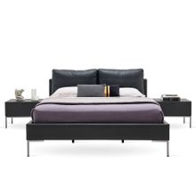 Enza Home 22802 Gri Suni Deri Kumaş 160x200 cm Legato Başlıklı Baza