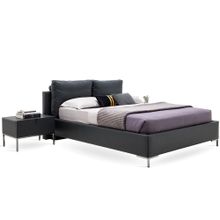 Enza Home 22802 Gri Suni Deri Kumaş 200x200 cm Legato Başlıklı Baza