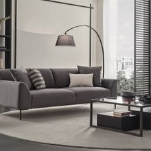 Enza Home Berta 14002 Gri Kadife Dokulu 3'lü Yataklı Koltuk