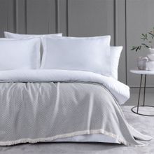 Enza Home Netha Gri Çift Kişilik Yatak Örtüsü